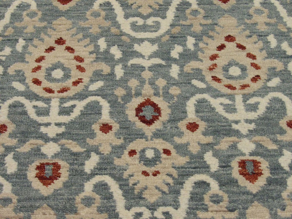 Back of tribal hand-knotted runner