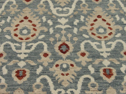 Back of tribal hand-knotted runner