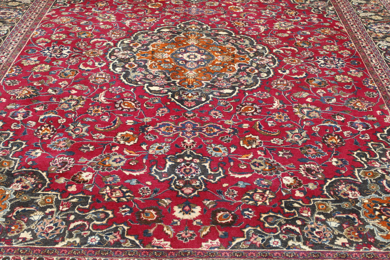 Full view of Traditional Antique Tabriz rug