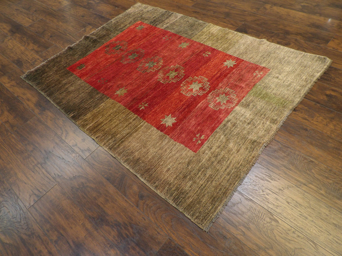 Full view of Antique Tribal Khotan . . rug