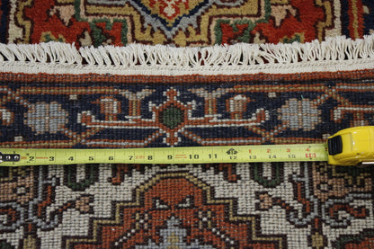 Back of Tribal Indo Heriz hand-knotted rug