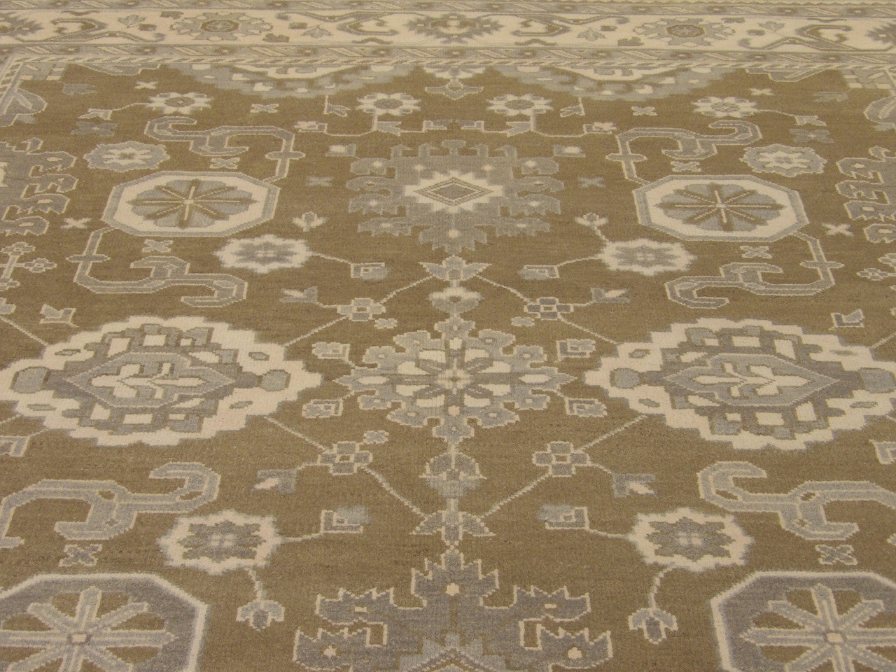 Back of Turk Oushak Natural Dye hand-knotted rug