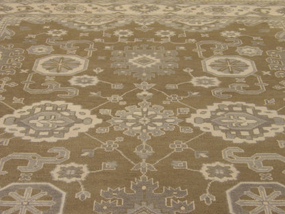 Back of Turk Oushak Natural Dye hand-knotted rug