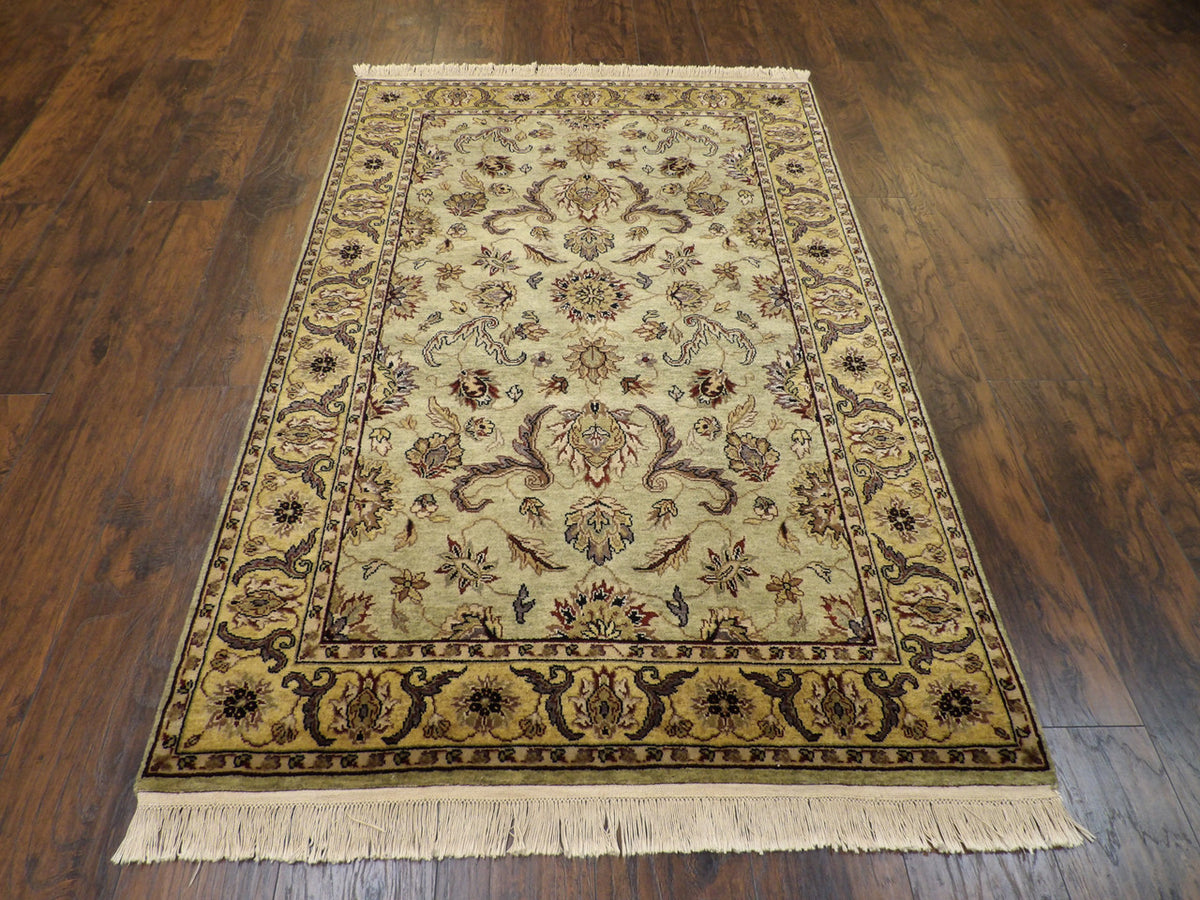 Fine Persian Kashan Tie Dye rug corner detail