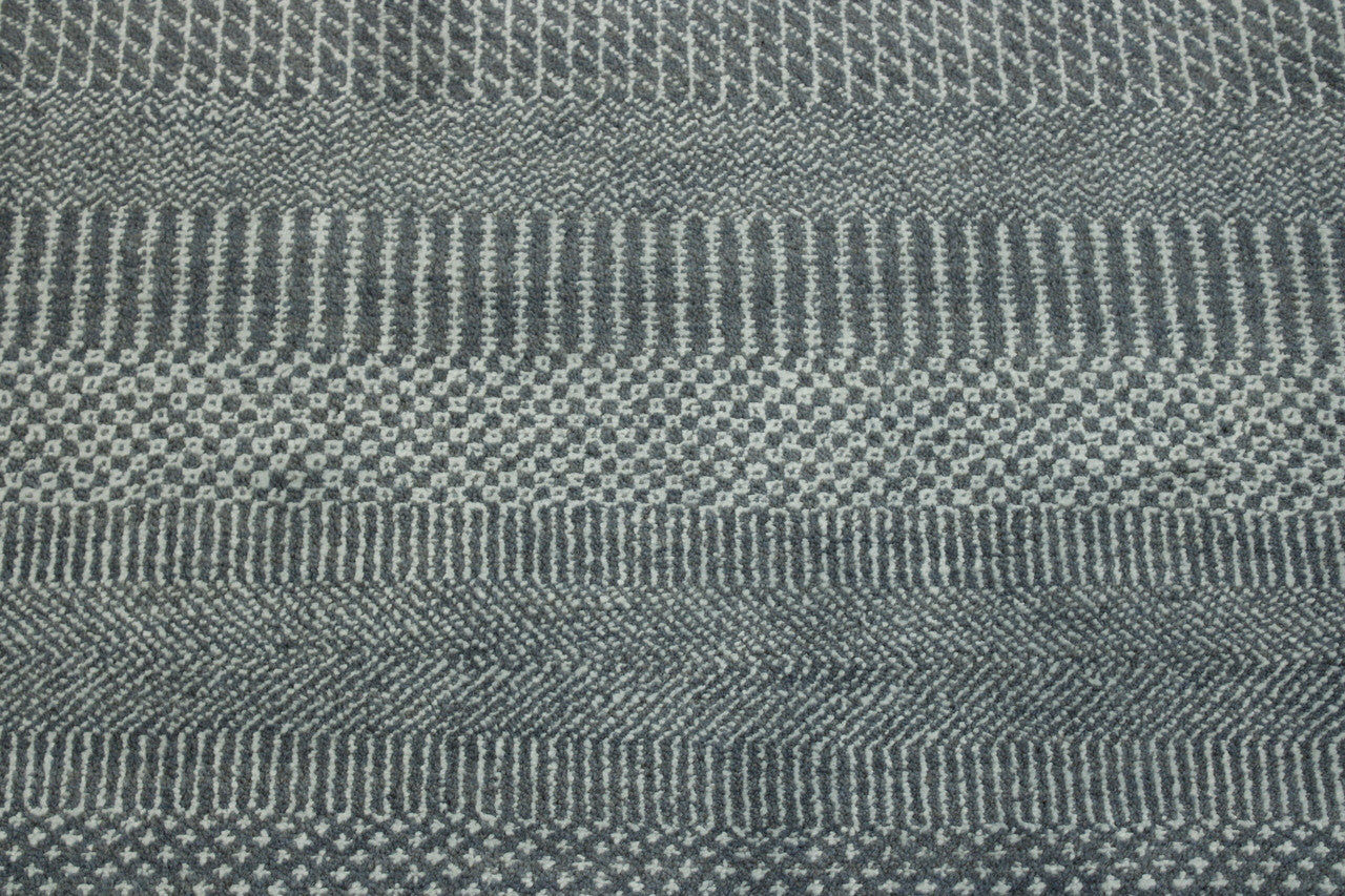 Back of Modern Grass Design hand-knotted rug