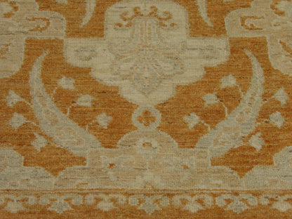 Oushak Chobi Wash Natural Dye rug border detail