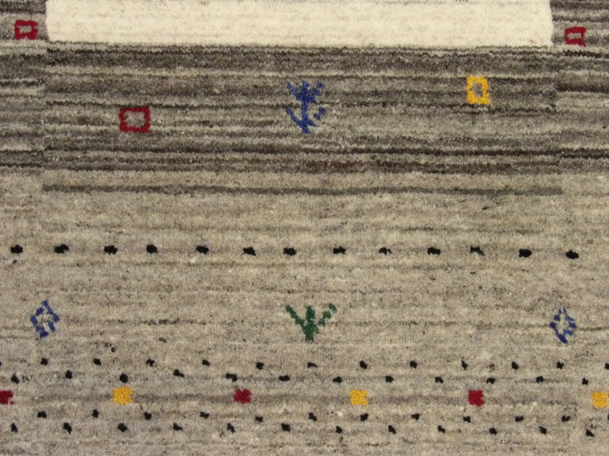 Persian Gabbeh rug border detail