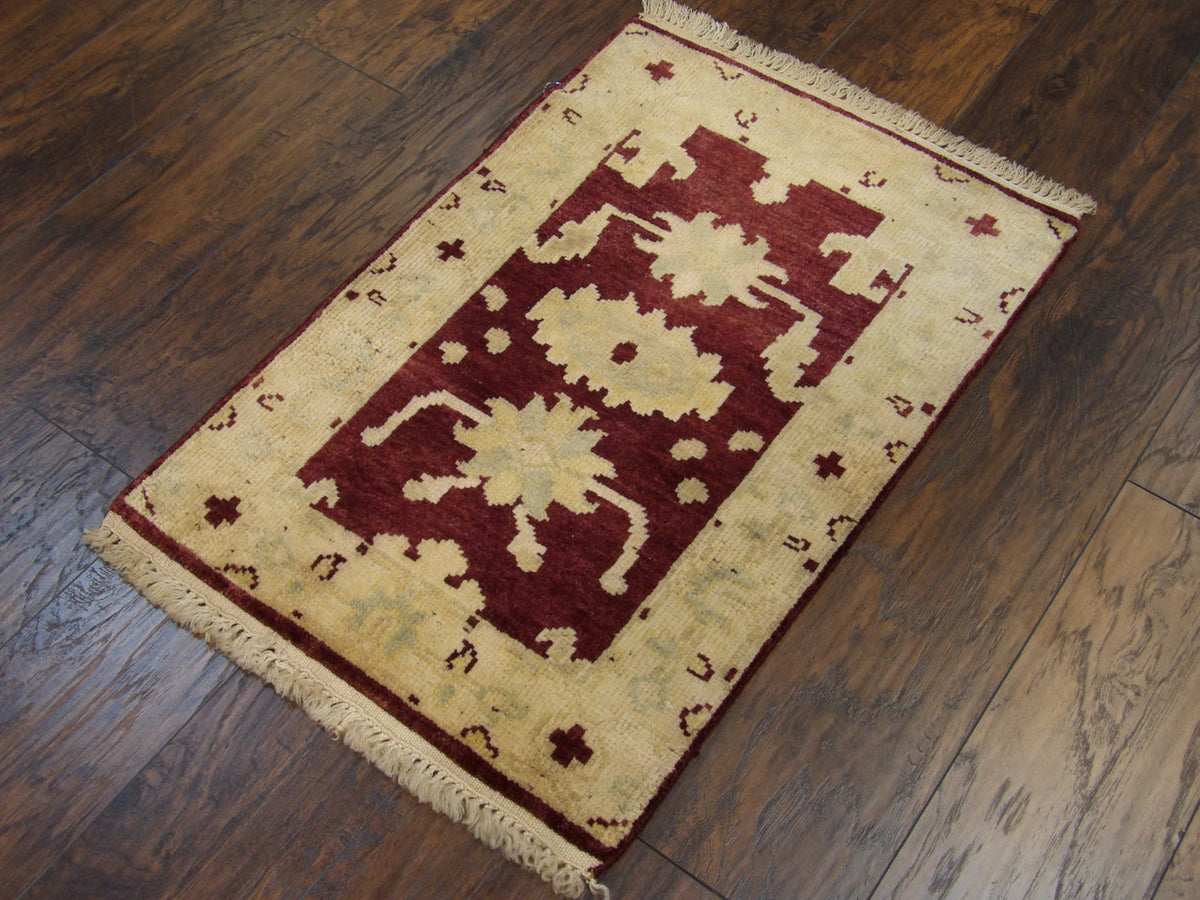 Oushak pattern detail, wash finish