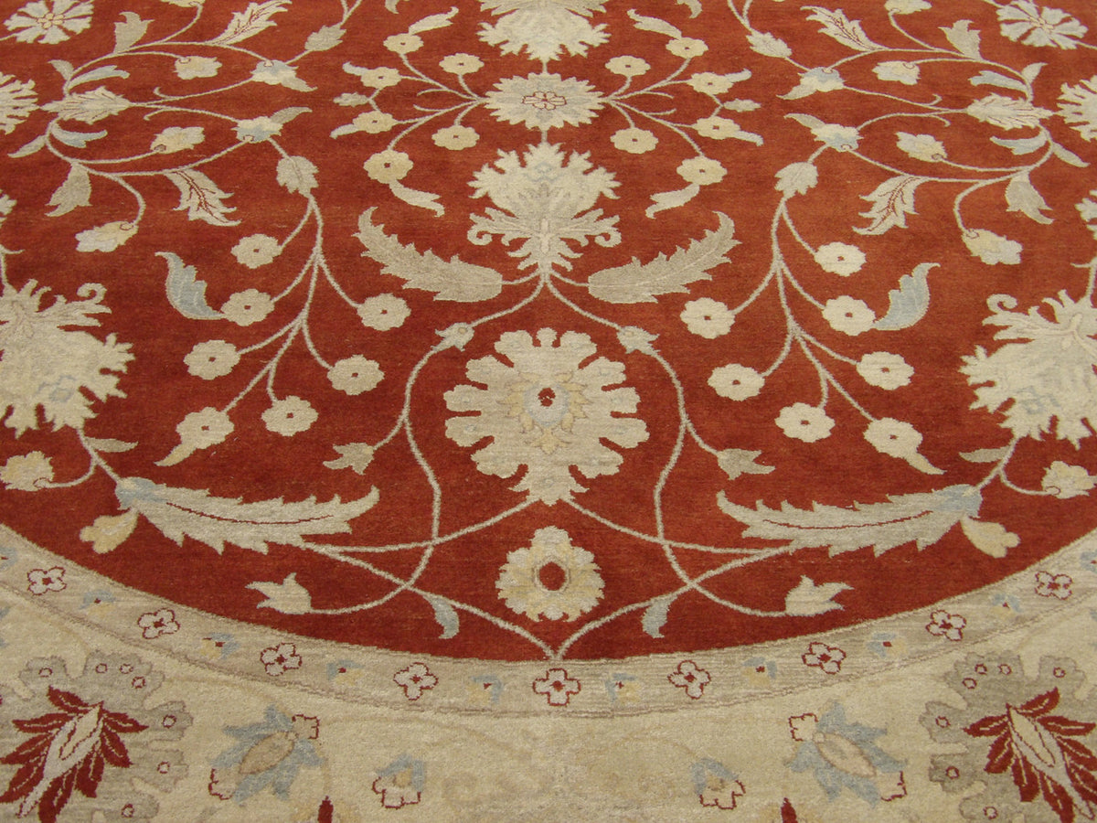 Ziegler Oushak / Peshawar hand-knotted wool rug in Beige, 10'0" x 10'0", SKU w501