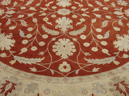 Ziegler Oushak / Peshawar hand-knotted wool rug in Beige, 10'0" x 10'0", SKU w501
