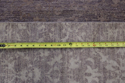 Oushak Bamiyan hand-knotted wool rug in Pink, full view