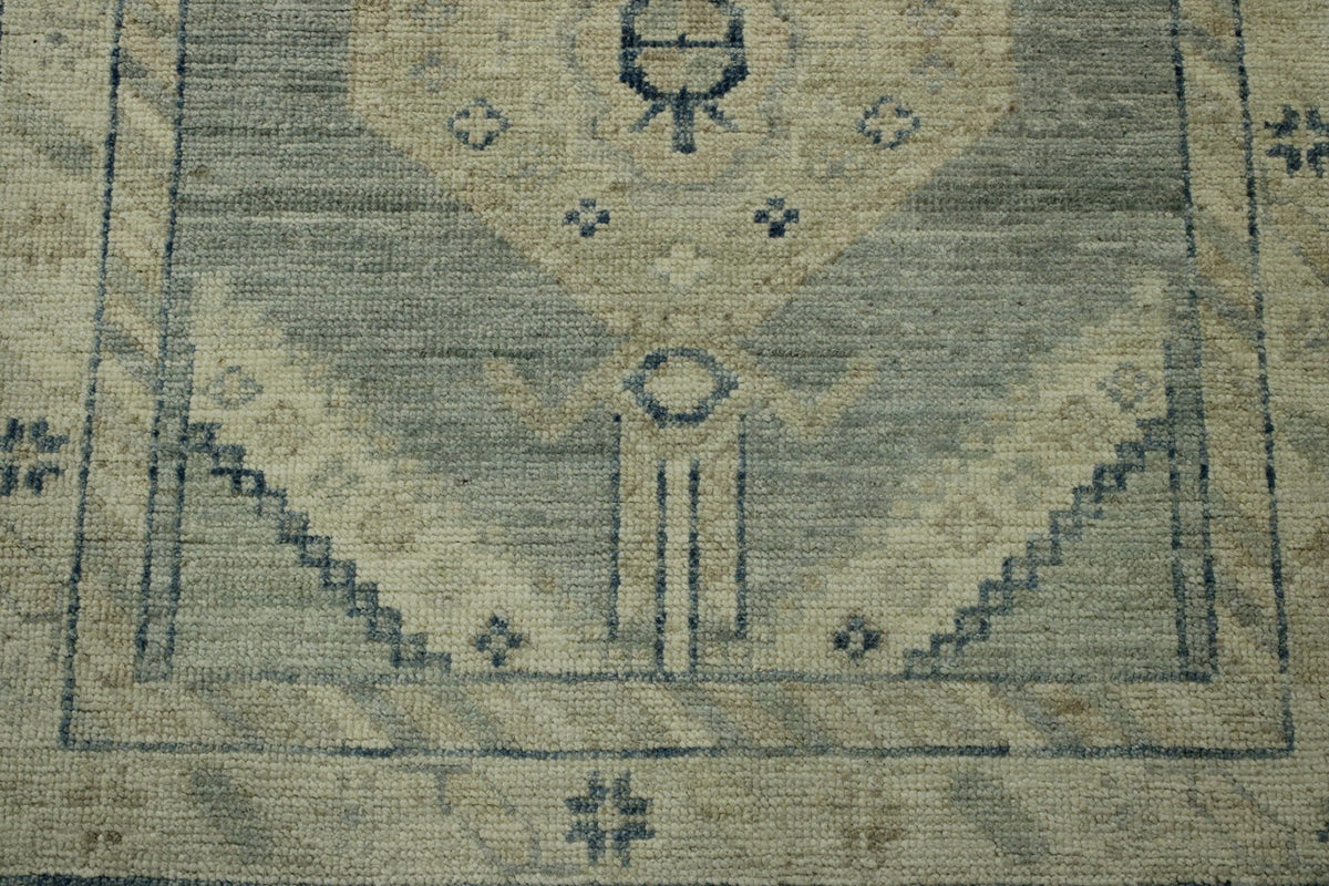 Back of Oushak Wash Chobi hand-knotted rug