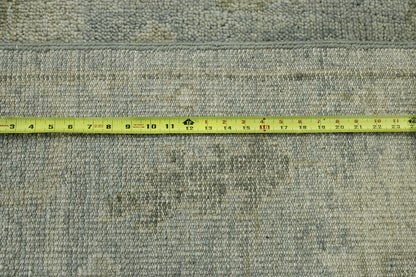 Close-up of wool pile, Gray & Beige rug