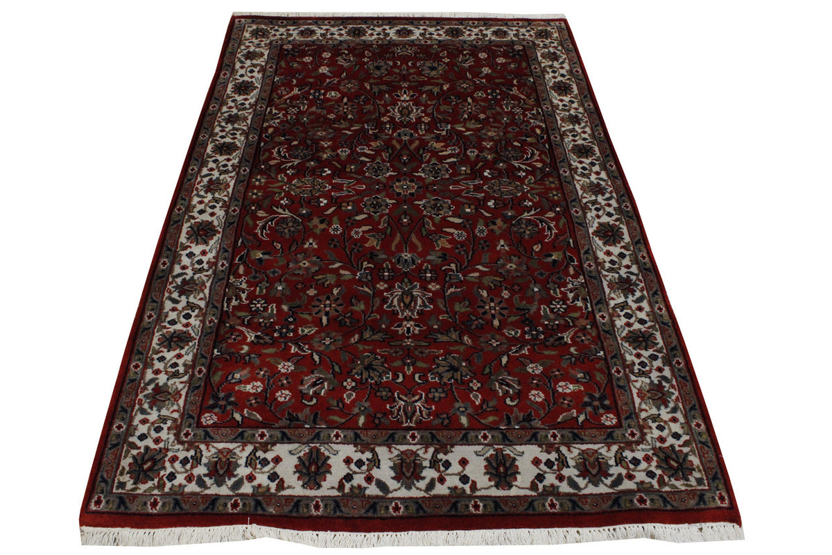 Close-up of wool pile, Red rug