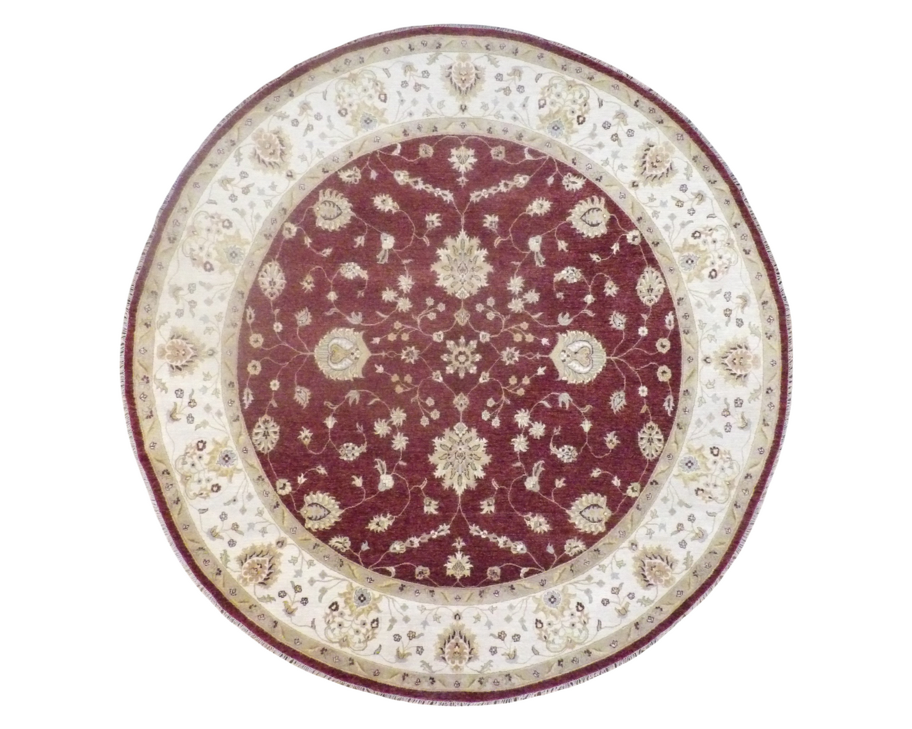 Ziegler Oushak / Peshawar hand-knotted wool rug in Beige, 10'0" x 10'0", SKU w11422