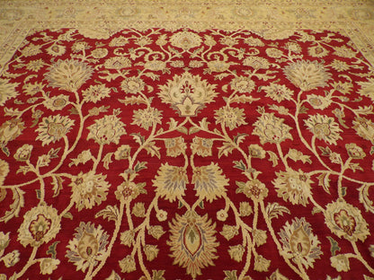 Back of Agra Ziegler hand-knotted rug