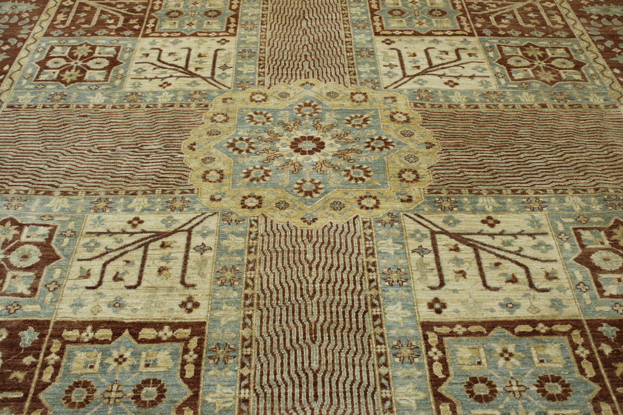 Back of Tribal Vegetable Dye Mamluk hand-knotted rug