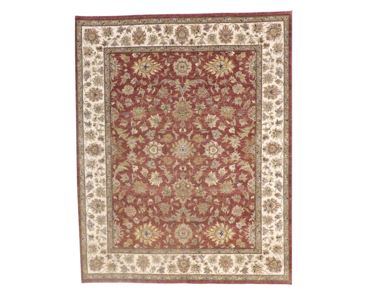Chobie Oushak / Peshawar hand-knotted wool rug in Brown, 8'0" x 10'0", SKU w995