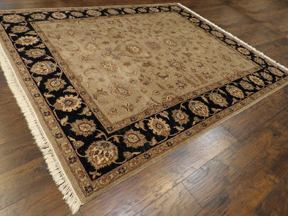 Chobie Oushak / Peshawar hand-knotted wool rug in Black, 8'0" x 10'0", SKU w963