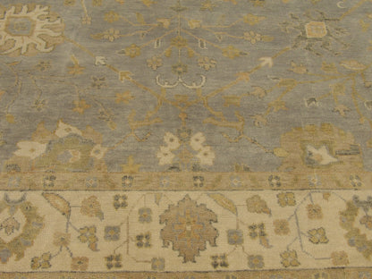 Turk Anatolian Oushak Wash rug border detail