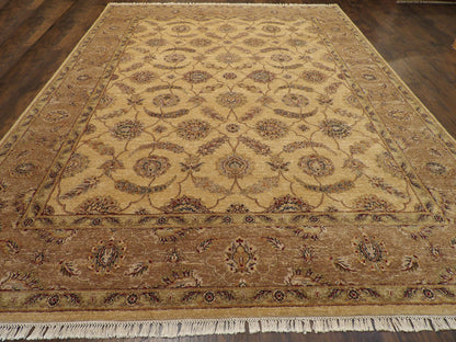 Ziegler Oushak / Peshawar hand-knotted wool rug in Brown, 9'1" x 12'3", SKU w256