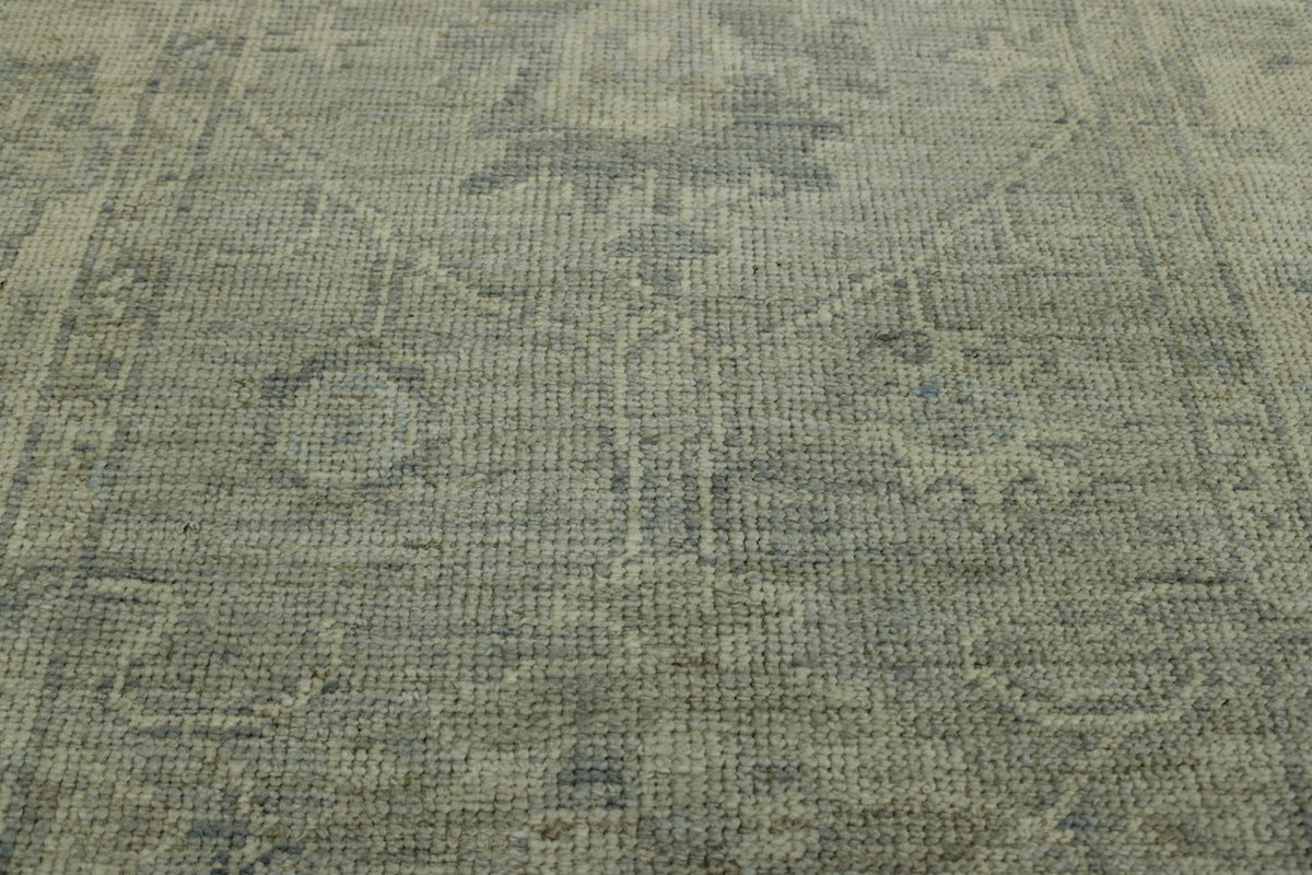 Oushak Wash Chobi rug corner detail