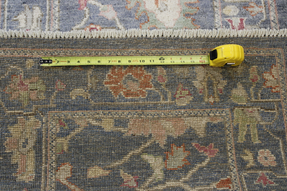Back of Oushak Colorful Chobi hand-knotted rug