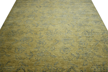 Back of Oushak Floral Ziegler hand-knotted rug