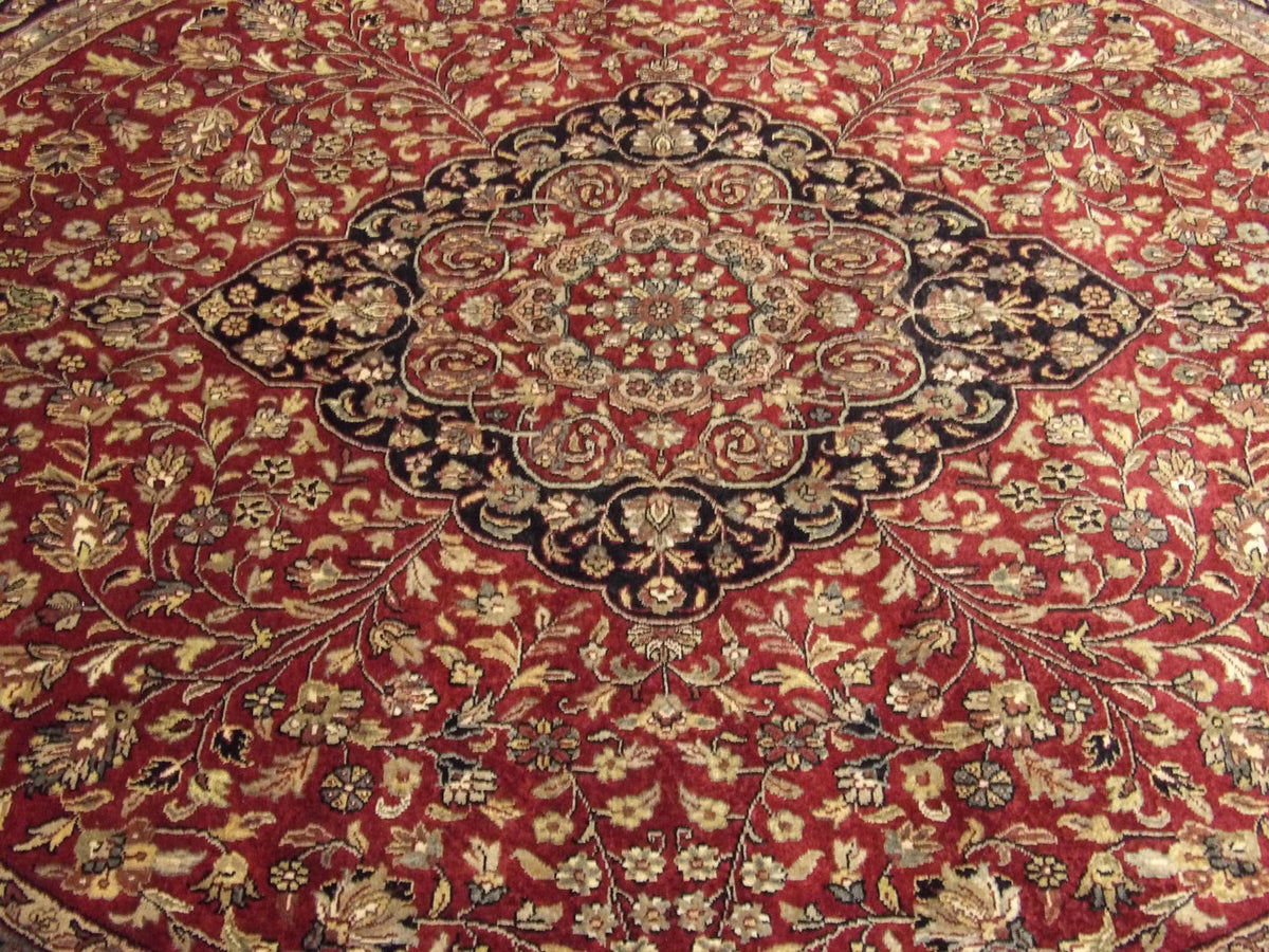 Back of Fine Persian Tabriz hand-knotted rug