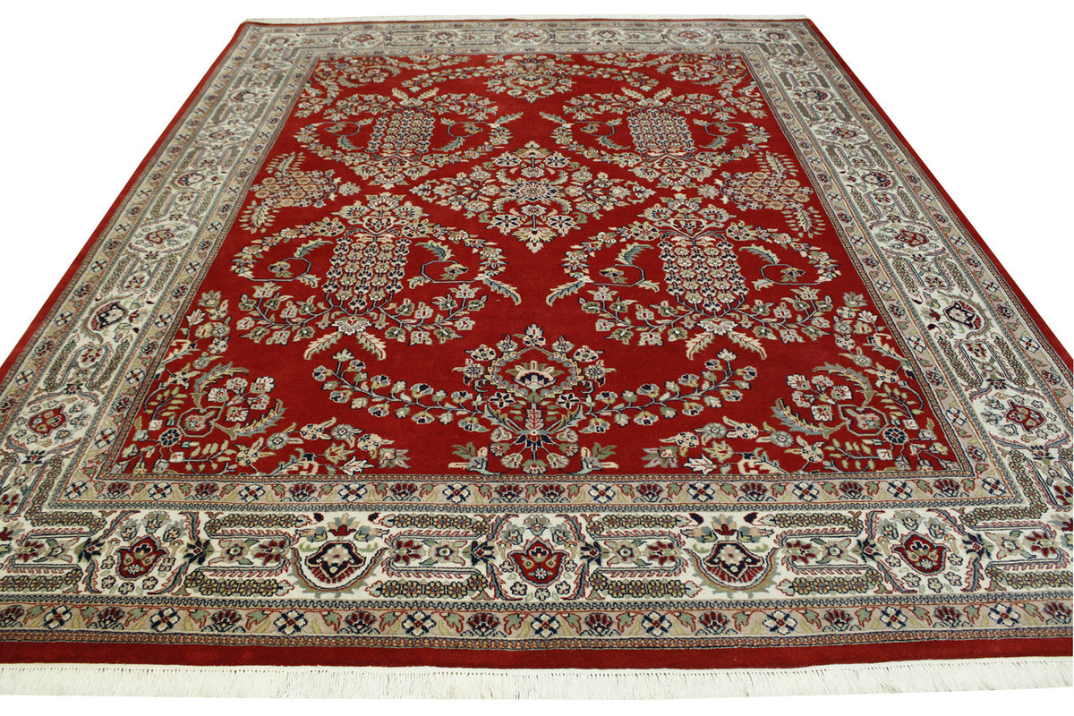Full view of Traditional Sharokh Design rug