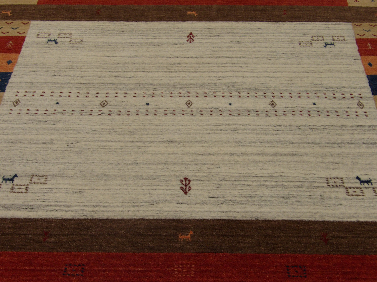 Back of Gabbeh hand-knotted rug