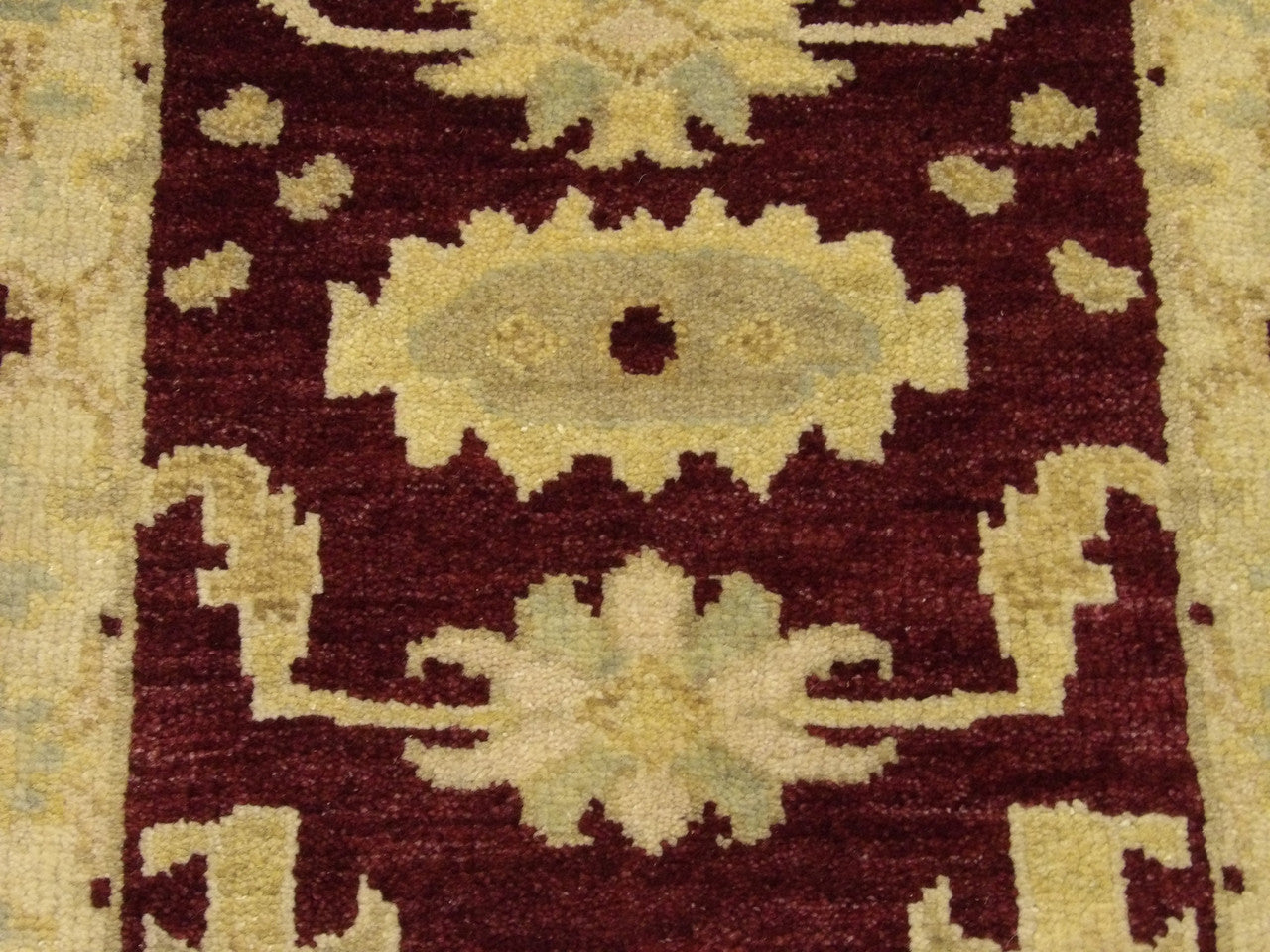 Back of Turk Ushak Wash hand-knotted rug