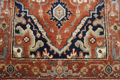 Tribal Indo Sherapi rug border detail