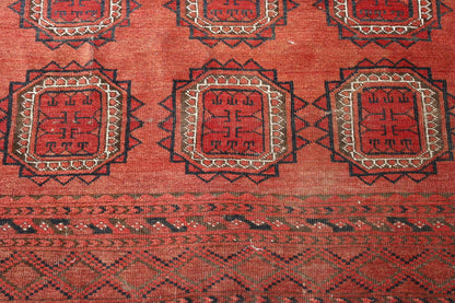 Back of Traditional Antique Bokhara Good Condition hand-knotted rug