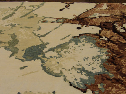 Back of Transitional Flash Design hand-knotted rug