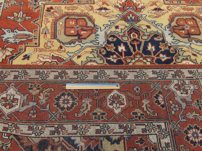 Beige & Rust Tribal Sherapi rug in room setting