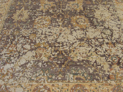 Modern Fine Abstract Oxidized rug border detail