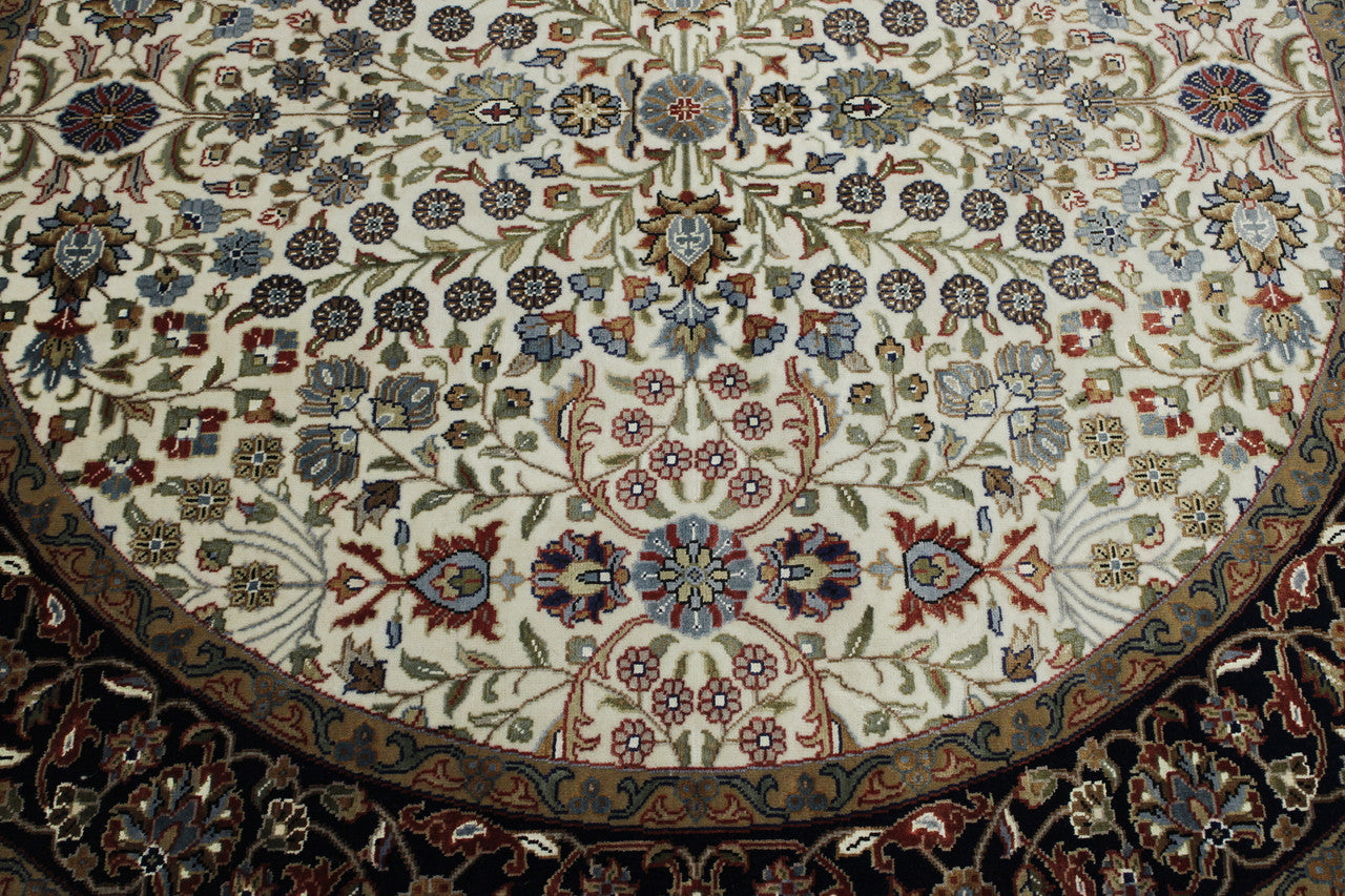 Back of Traditional Fine Heraki hand-knotted rug