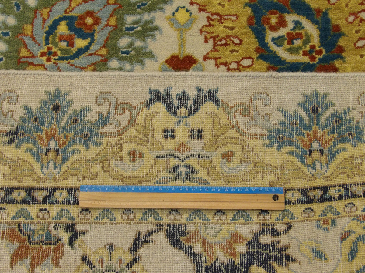 Gold & Ivory Colorful Rich Ziegler Design rug in room setting