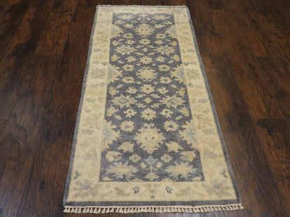 Back of Wash Turk Oushak hand-knotted rug