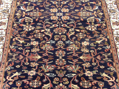 Back of Fine Persian Kashan hand-knotted rug