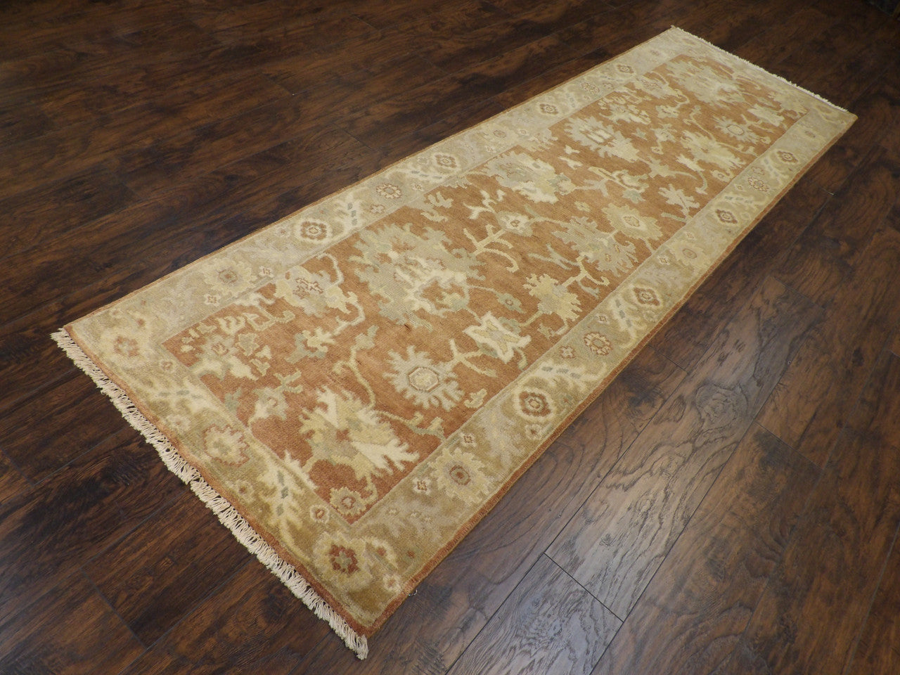 Oushak pattern detail, wash finish