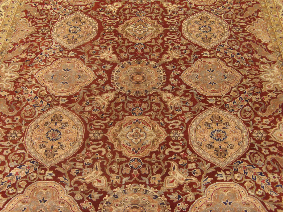 Back of Fine Persian Silky Haji Jalili hand-knotted rug
