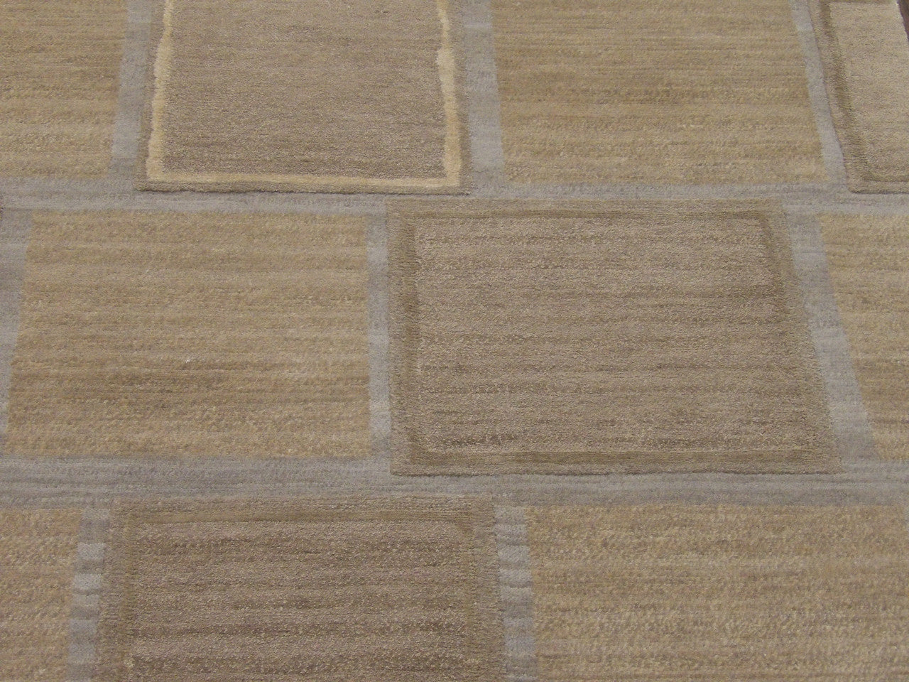 Back of Modern hand-knotted rug