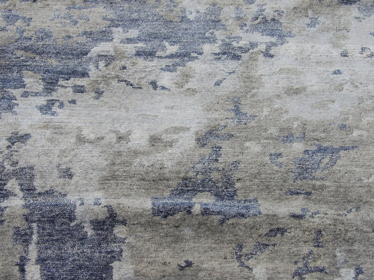 Back of Modern Tibetan Abstract Design hand-knotted rug
