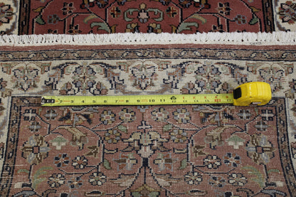 Pink Traditional Fine Herati rug in room setting