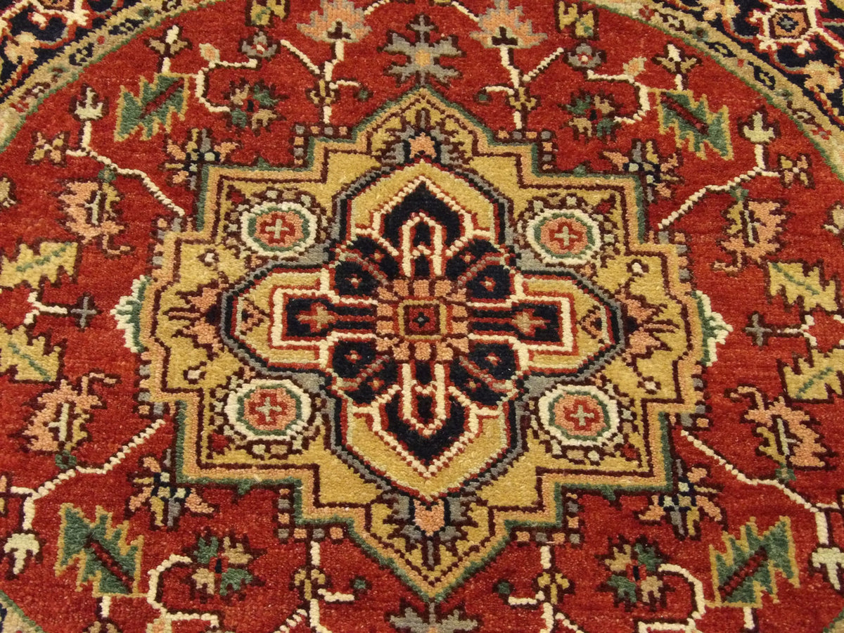 Back of tribal hand-knotted rug