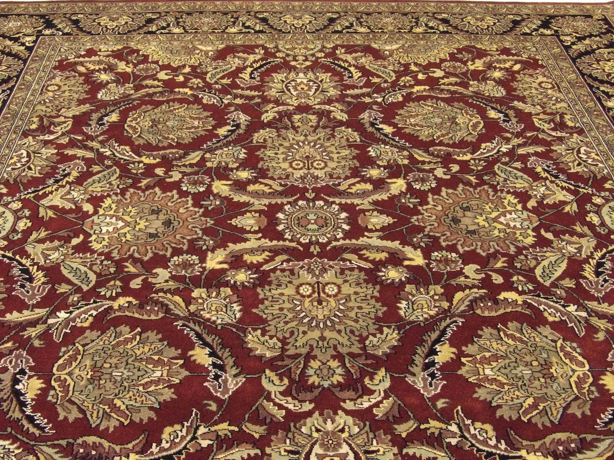 Back of Fine Persian Kashan hand-knotted rug