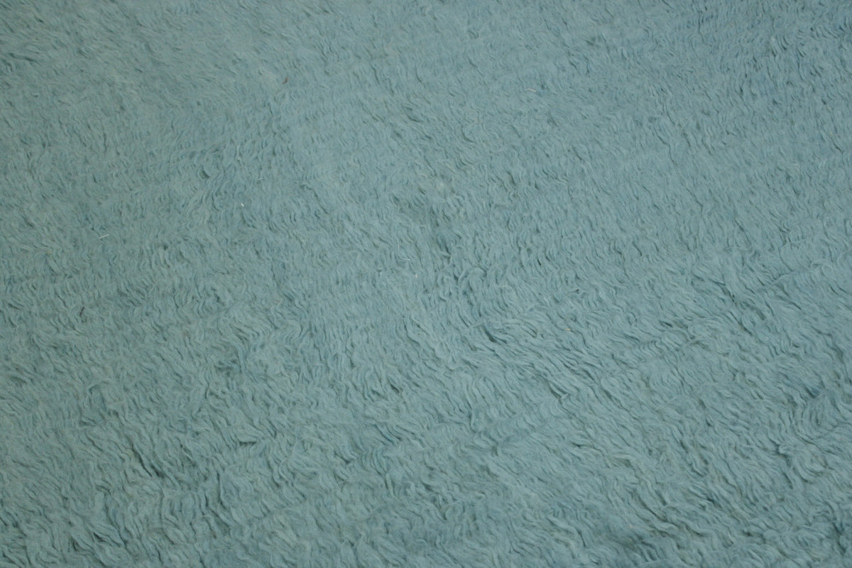 Close-up of wool pile, Teal rug