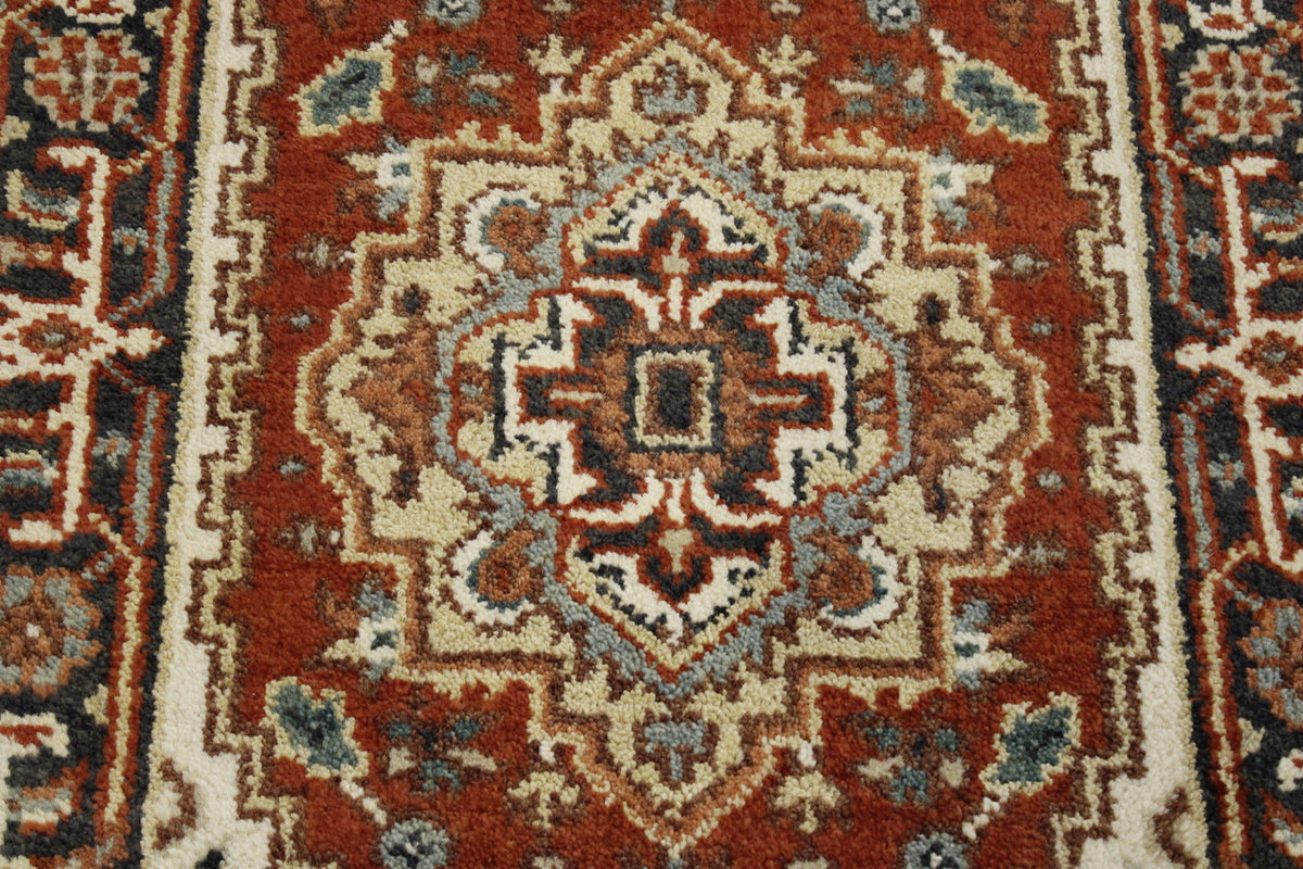 Close-up of wool pile, Rust rug